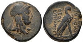 The Seleucid Kings, Antiochos IV Epiphanes, 175-164. Antiochia Bronze circa 169-168, Æ 25mm., .43g. Seleucid Kings, , Æ 24mm, 23.43g. Draped bust of I...