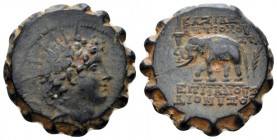 The Seleucid Kings, Antiochus VI Epiphanes, 144-142. Antiochia Bronze circa 142-144, Æ 21mm., 7.82g. Radiate head r. Rev. Elephant advancing l.; in r....