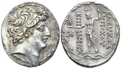 The Seleucid Kings, Antiochus VIII Epiphanes, 121-96 BC Ake-Ptolemaïs Tetradrachm Ake-Ptolemais 121-113, AR 30mm., 16.58g. Diademed head right. Rev. B...