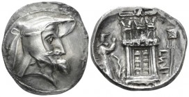 Persia (Achaemenidae), Autophradates (Vadfradad) I. Persepolis Tetradrachm III cent., AR 31mm., 16.72g. Diademed head r., wearing kyrbasia and pendant...