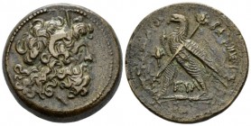 The Ptolemies, Ptolemy VI Philometor. First reign, 180-164 Uncertain Cyprus mint Obol circa 180-164, Æ 30mm., 25.17g. Diademed head of Zeus-Ammon r. R...
