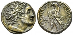 The Ptolemies, Ptolemy XII Auletes. 80-51. Alexandria Tetradrachm circa 74-73 BC, AR 25mm., 13.72g. Diademed head of Ptolemy r., wearing aegis. Rev. E...