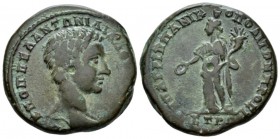Moesia, Nicopolis ad Istrum Diadumenian Caesar, 217-218 Bronze circa 217-218, Æ 27mm., 14.05g. Bare head r. Rev. Homonoia standing l., wearing kalatho...