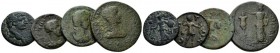 Pamphilia, Side Philip I, 244-249 Lot of 4 Bronzes circa I-III cent., Æ 23mm., 18.91g. Lot of 4 Bronzes: Nero, Geta, Philip and Gordian III.

Very F...
