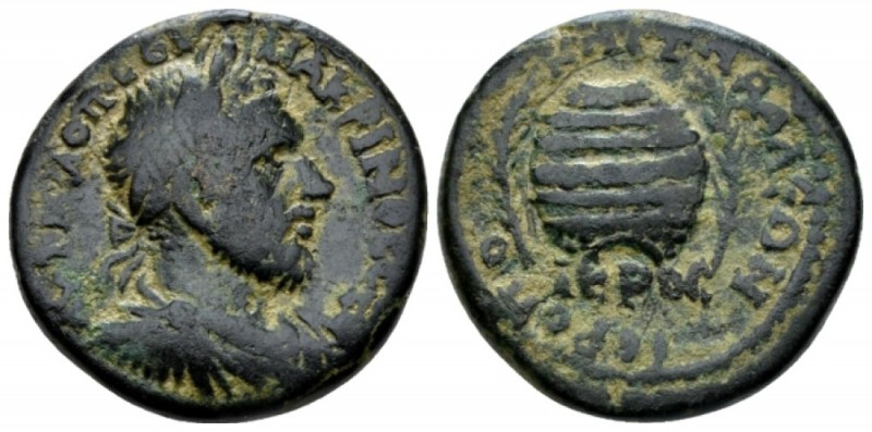 Cilicia, Hierapolis-Castabala Macrinus, 217-218 Bronze circa 217-218, Æ 24.6mm.,...