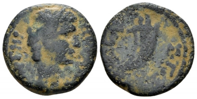 Egypt, Alexandria Octavian as Augustus, 27 BC – 14 AD Obol circa 1-5, Æ 19mm., 4...