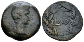 Egypt, Alexandria Octavian as Augustus, 27 BC – 14 AD Diobol circa 9-10 (year 39), Æ 24.5mm., 9.79g. Laureate head r. Rev. LΛΘ within oak wreath. Datt...