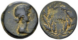 Egypt, Alexandria In the name of Livia, wife of Augustus Diobol circa 11-12 (year 41), Æ 23.6mm., 8.70g. Bare head r. Rev. LMA within laurel wreath. R...