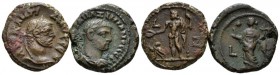 Egypt, Alexandria Maximianus Herculius, first reign 286-305 Lot of 2 Tetradrachms circa 290-291 (year 7), billon 18.9mm., 13.93g. Laureate and cuirass...