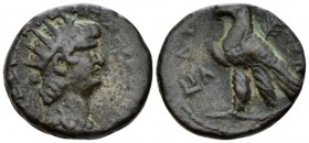 Egypt, Alexandria. Dattari. Nero, 54-68 Tetradrachm circa 64-65 (year 11), billon 23.8mm., 11.27g. Radiate bust r., wearing aegis. Rev. AYTOKPA Eagle ...