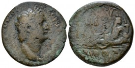 Egypt, Alexandria. Dattari. Domitian, 81-96 Diobol circa 92-93 (year 12), Æ 24.7mm., 7.55g. Laureate head r. Rev. Nilus reclining l., on crocodile r.;...