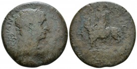 Egypt, Alexandria. Dattari. Trajan, 98-117 Drachm circa 109-110 (year 13), Æ 32.9mm., 20.85g. Laureate bust r. Rev. Sarapis riding on ram, l., holding...