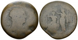 Egypt, Alexandria. Dattari. Trajan, 98-117 Drachm circa 109-110 (year 13), Æ 34.6mm., 21.51g. Laureate bust r. Rev. Zeus seated facing, holding sceptr...