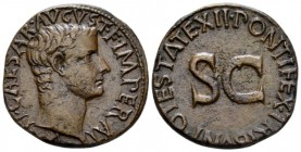 Tiberius caesar, 4 – 14. As circa 10-12, Æ 27mm., 11.08g. Bare head r. Rev. Legend around S C. C 27. RIC Augustus 469.

Nice brown tone, Good Very F...