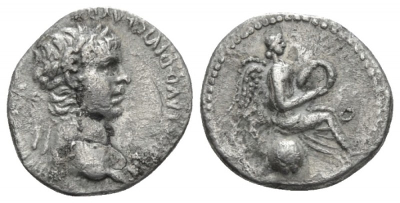 Nero, 54-68 Hemidrachm Caesarea (Cappadocia) circa 56-58, AR 14mm., 1.63g. Laure...