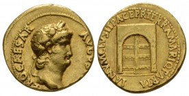 Nero, 54-68 Aureus circa 65-66, AV 18mm., 7.29g. Laureate head r. Rev. Temple of Janus with closed doors. C 114. RIC 50 and 58. Calicó 409

Rare, Go...