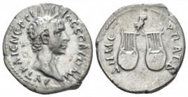 Trajan, 98-117 Drachm Lycia circa 98-99, AR 20mm., 2.49g. Laureate head r. Rev. Two lyres surmounted by owl standing r. BMC 9. RPC 2676

Very Fine.