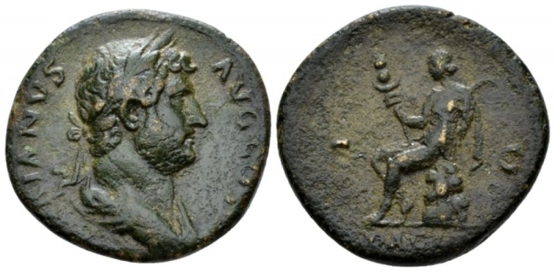 Hadrian, 117-138 As circa 134-138, Æ 25mm., 9.65g. Laureate and draped bust r. R...