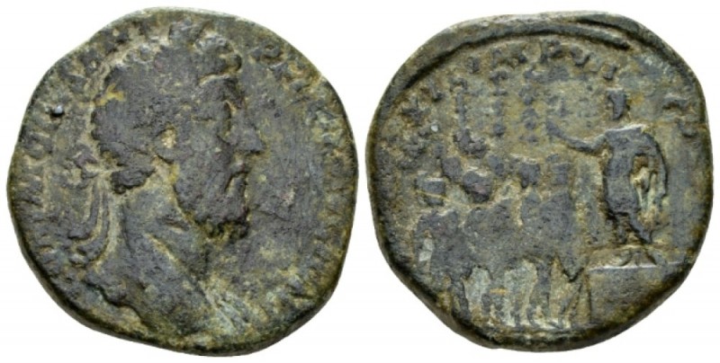 Commodus, 177-192 Sestertius circa 186, Æ 28mm., 18.80g. Laureate head r. Rev. C...