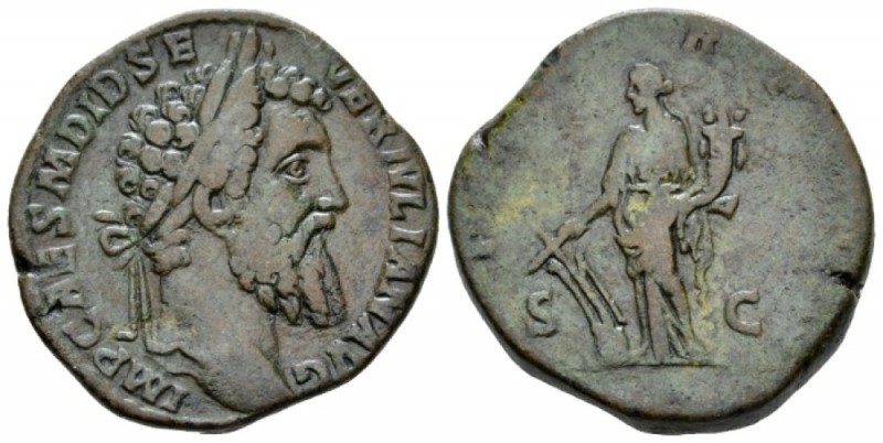 Didius Julianus, 193 Sesterius circa 193, Æ 28mm., 19.29g. Laureate head r. Rev....