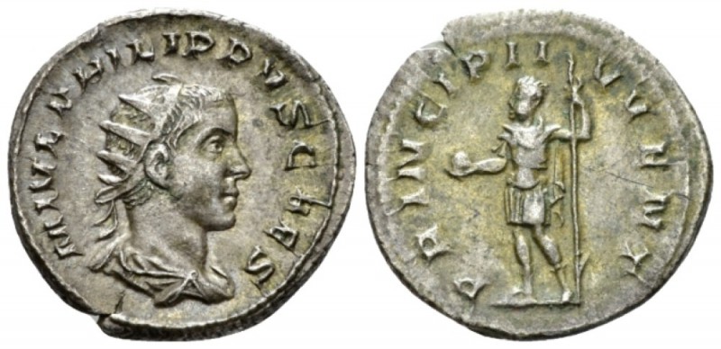 Philip II caesar, 244-247. Antoninianus circa 246, AR 23mm., 3.83g. Radiate and ...