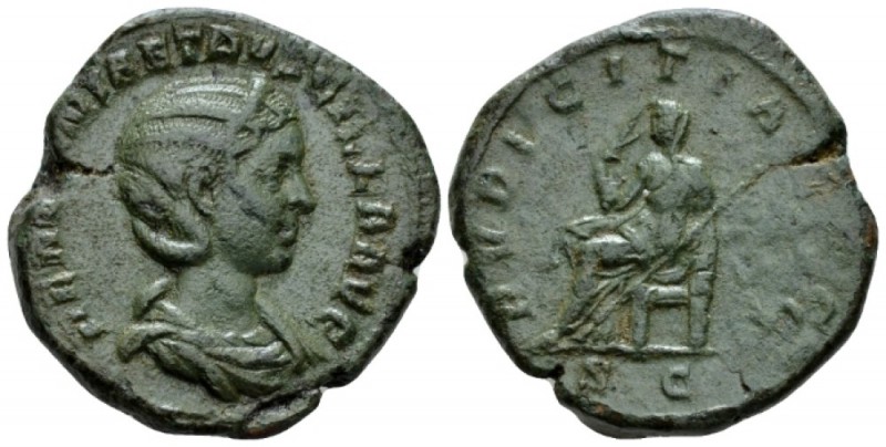 Herennia Etruscilla, wife of Trajan Decius Sestertius circa 250, Æ 30mm., 19.40g...