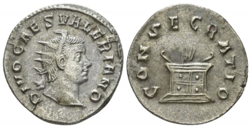 Divus Valerian II. Antoninianus after 258, AR 21mm., 2.93g. Radiate head r. Rev....