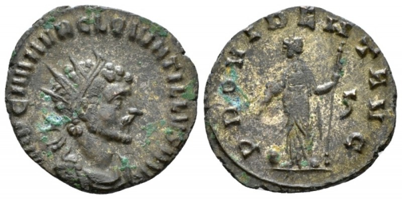 Quintillus, 270 Antoninianus Rome circa, billon 20mm., 2.49g. Radiate and draped...