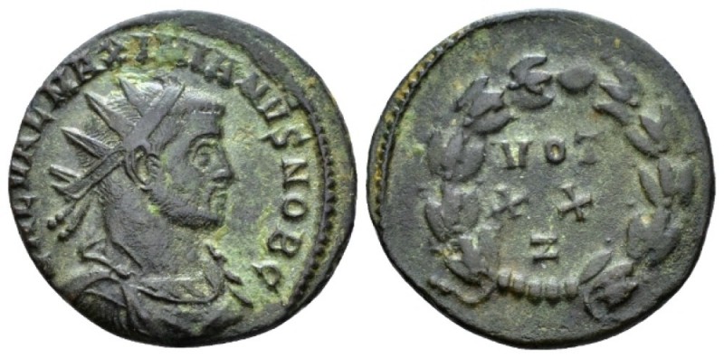 Galerius Maximianus Caesar, 293-305 Radiate circa 297-298, Æ 21mm., 3.02g. Radia...