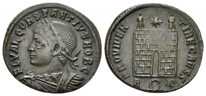 Constantius Caesar II, 324-337. Follis Rome circa 326, Æ 20mm., 2.78g. Laureate,...