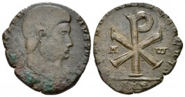Magnentius, 350-353 Æ3 Arles circa 351-353, Æ 23mm., 6.03g. Magnentius, 350-353. Bronze circa 351-353, Æ 23mm, 6.03g. Bare headed, draped and cuirasse...