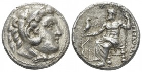 Kingdom of Macedon, Alexander III, 336 – 323 Salamis Tetradrachm circa 332-331, AR 26mm., 16.94g. Head of Heracles r., wearing lion's skin headdress. ...