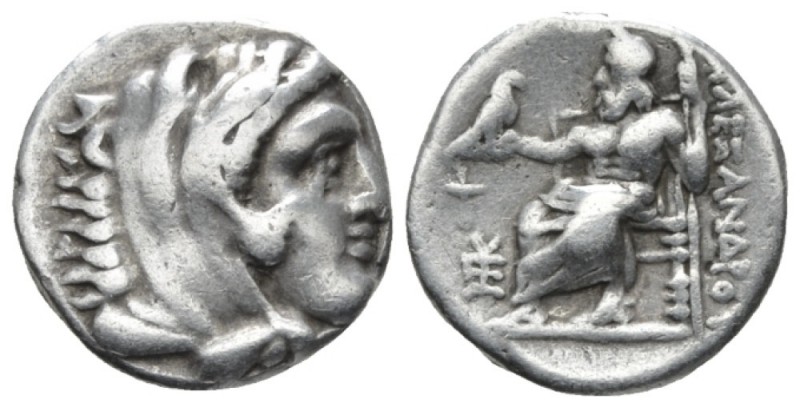 Kingdom of Macedon, Alexander III, 336 – 323 Sardis Drachm circa 323-319, AR 16m...