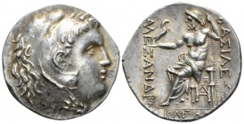 Thrace, in the name and the types of Alexander III, magistrate Klean Odessus Tetradrachm circa 225-200, AR 30mm., 16.83g. Head of Heracles r., wearing...