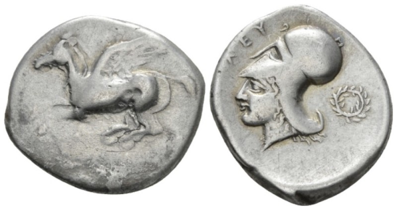 Acarnania, Leucas Stater circa 350-300, AR 25mm., 8.38g. Pegasus flying l. Rev. ...