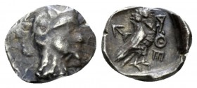 Attica, Athens Obol contemporary Eastern imitation circa 454-404 BC,, AR 9mm., 0.58g. Attica, Athens AR 9mm, 0.58g. Helmeted head of Athena r. Rev. Ow...