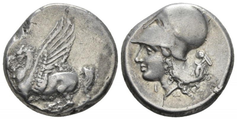 Corinthia, Corinth Stater circa 345-300, AR 20mm., 8.51g. Pegasus flying l. Rev....
