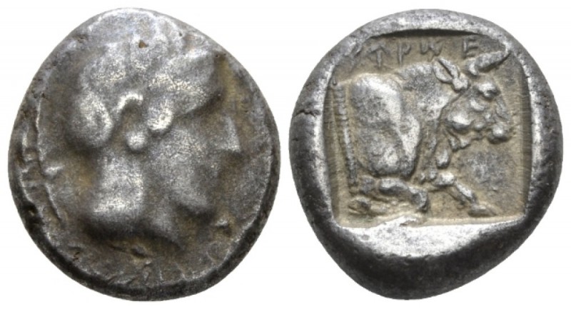 Lycia, Kherei 410 – 390. Stater circa 410-390, AR 18mm., 8.51g. Helmeted head of...