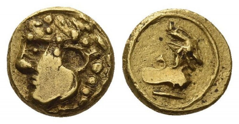 Cyprus, King Evagoras I, 411 – 373. 1/10 stater circa 411-373, AV 9mm., 1.02g. H...