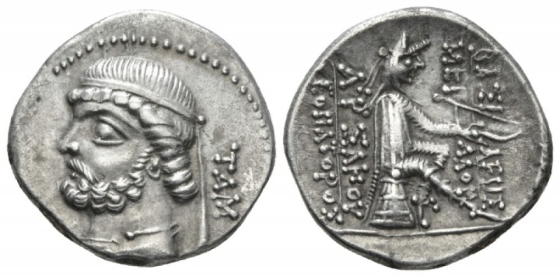 Parthia, Phraates II, 138-127. Drachm circa 138-127, AR 18mm., 3.94g. Diademed b...