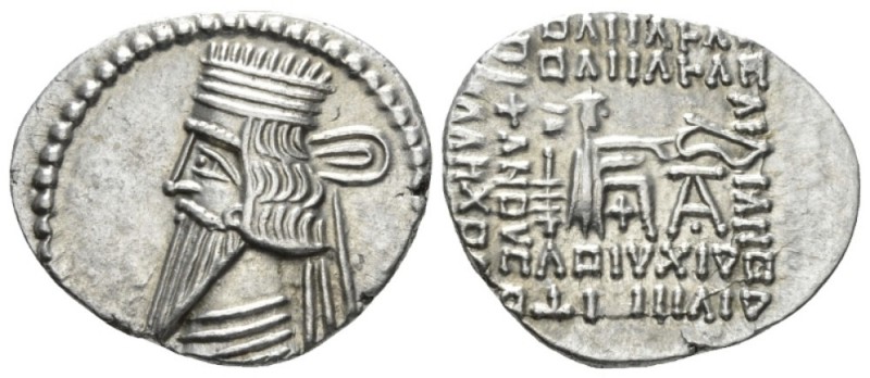 Parthia, Vologases III, 80-90 Drachm circa 80-90, AR 22mm., 3.72g. Diademed bust...