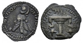 Persia (Achaemenidae), Ardaxšīr (Ardashir) I, 223/4-240. Mint B ("Hamadan") Obol circa 233/4-238/9., AR 12mm., 0.63g. Bust l., wearing diadem and clos...