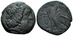 The Ptolemies, Ptolemy II, 283/2-246 Alexandria Diobol middle to late 260's,, Æ 26mm., 13.44g. Diademed head of Zeus l. Rev. Eagle standing l. with op...