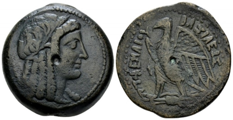 The Ptolemies, Ptolemy V, 205/4-180. Alexandria Drachm circa 197-183, Æ 34mm., 3...