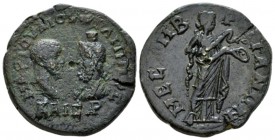 Thrace, Mesembria Philip II Caesar, 244-247. Bronze circa 244-247, Æ 25.7mm., 11.62g. Confronted bare-headed, draped bust of Philip II r. and Serapis,...