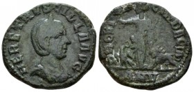 Moesia, Dacia Herennia Etruscilla, wife of Trajan Decius Bronze circa 250-251 (year 5), Æ 28.8mm., 15.11g. Draped bust r., wearing stephane. Rev. Pax ...