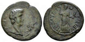 Lydia, Tralles Octavian as Augustus, 27 BC – 14 AD Bronze circa 2 BC, Æ 21.1mm., 5.91g. ΣABAΣTOΣ Bare head r. Rev. KAIΣAPΩN ΛEBEIA Livia as Demeter ho...
