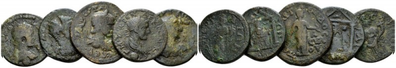 Pamphilia, Perga Trebonianus Gallus, 251-253 Lot of 5 coins III cent., Æ 27mm., ...