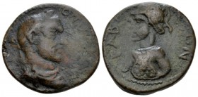Seleucis ad Pieria, Gabala Macrinus, 217-218 Bronze circa 217-218, Æ 27.2mm., 14.83g. Laureate, draped and cuirassed bust r. Rev. Helmeted bust of Ath...