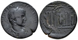 Phoenicia, Byblos Elagabalus, 218-222 Bronze circa 218-222, Æ 27.6mm., 11.77g. Laureate, draped and cuirassed bust r. Rev. Astarte standing l., r. foo...